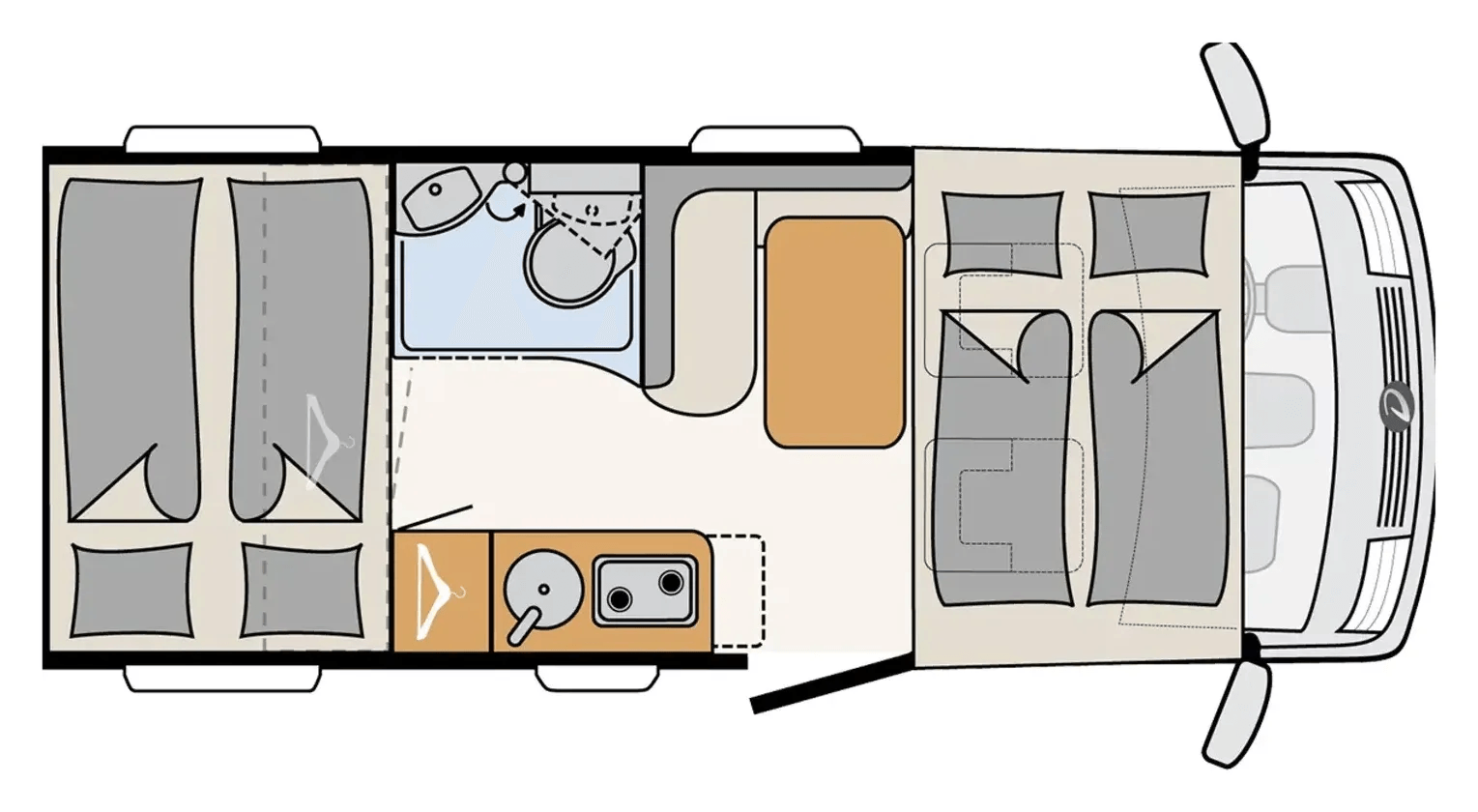 Grundriss Dethleffs Globebus I 1