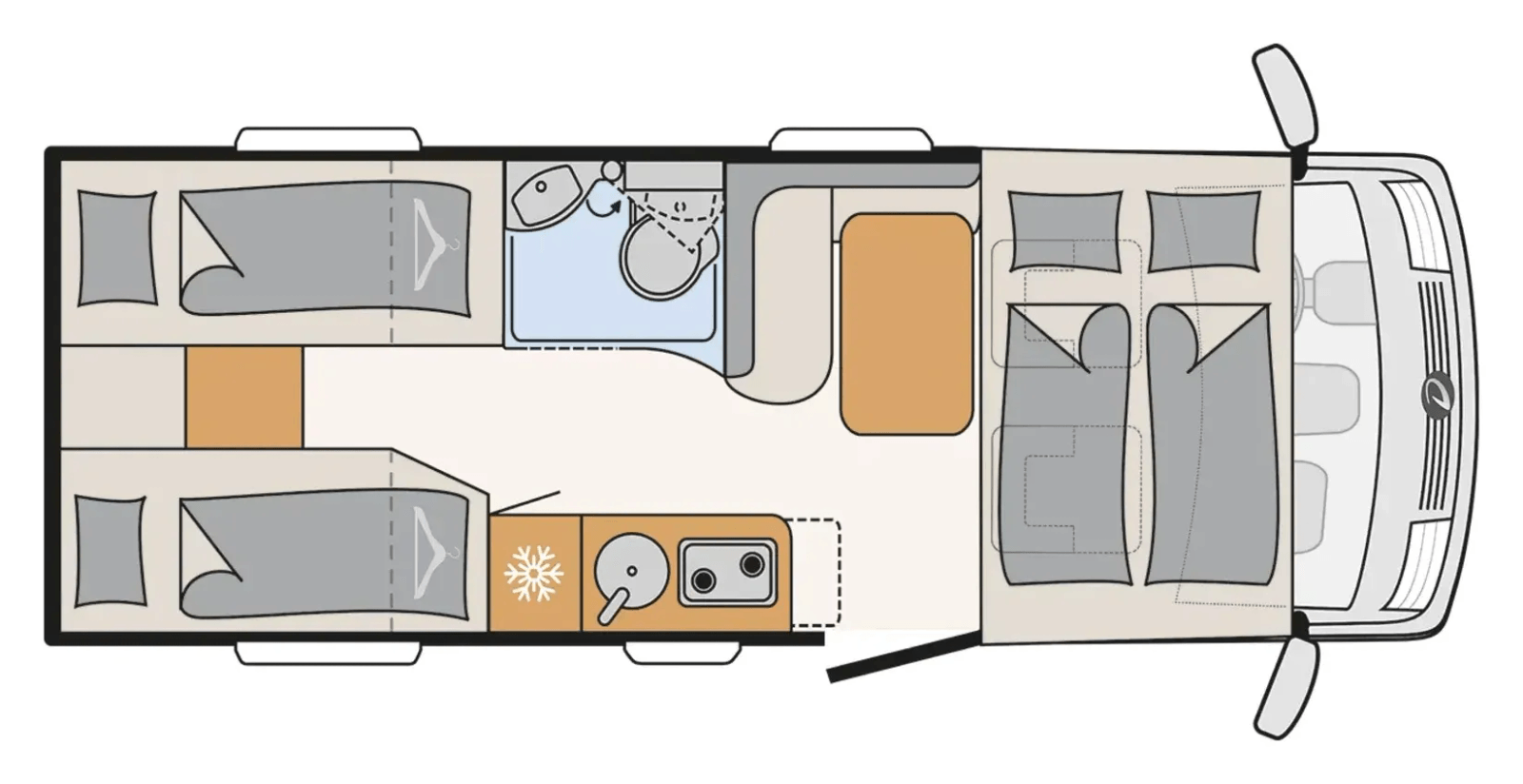 Grundriss Dethleffs Globebus I 4