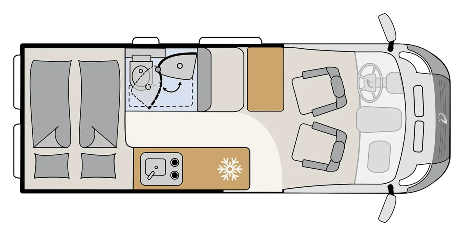 Grundriss Dethleffs Globetrail 600 DS