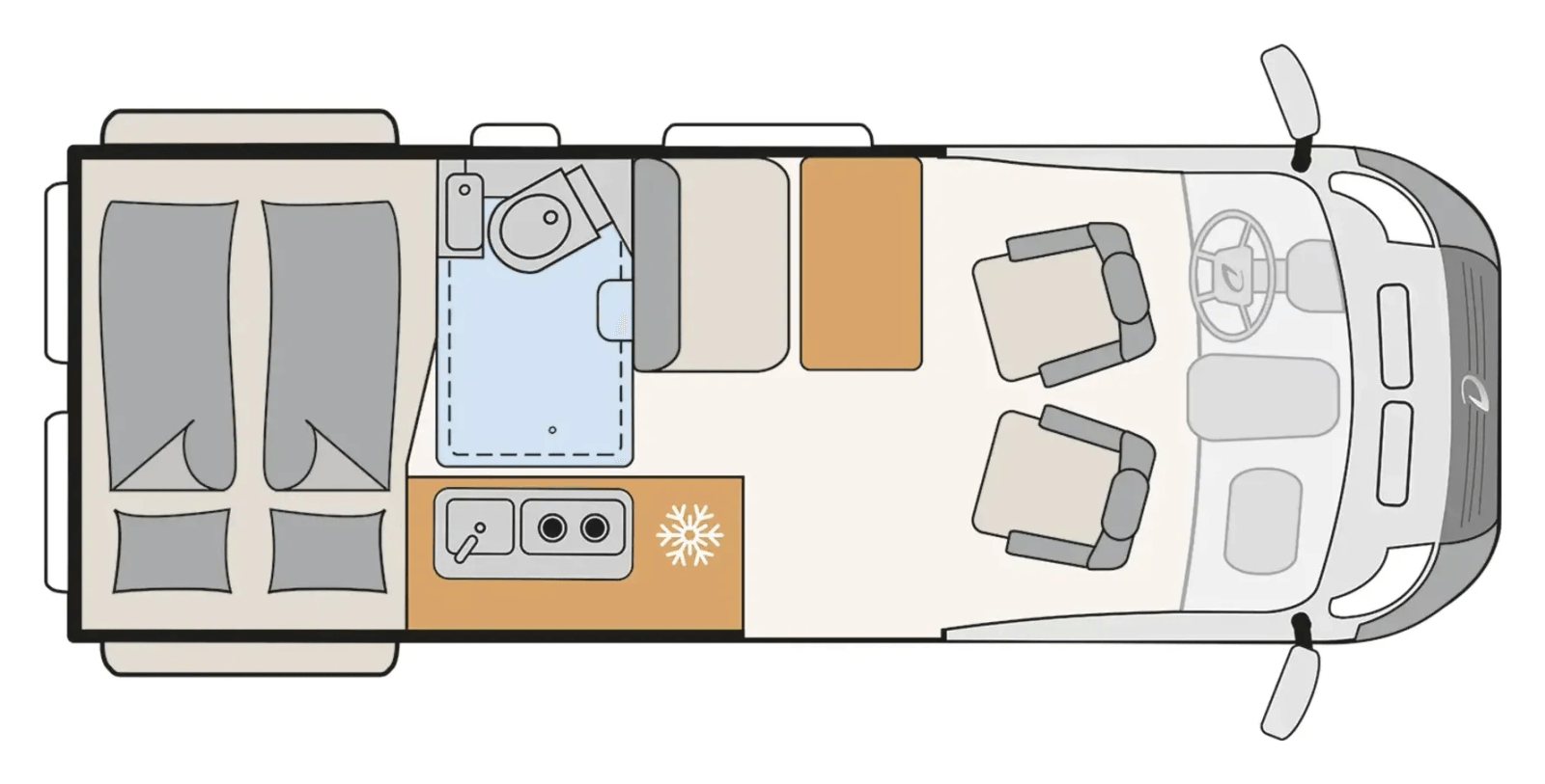 Grundriss Dethleffs Globetrail Performance 600 DR Advantage