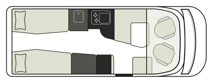Grundriss Hymer B-Klasse ModernComfort BlackLine I 680