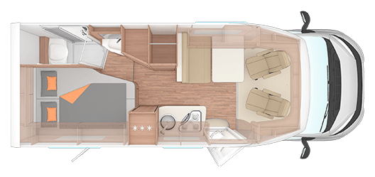 Grundriss WEINSBERG CaraCompact 600 MF